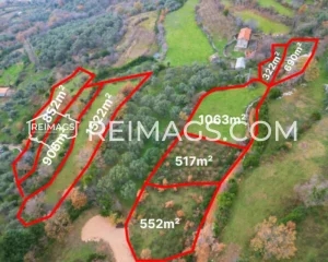 Outlines of plots captured from drone images with a sea view in Dobra Voda, Bar.