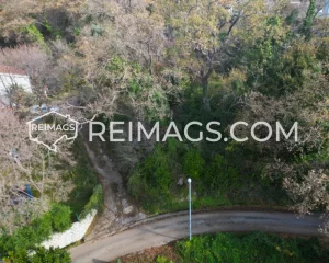 Entrance to a good hillside plot for construction in Bar, Montenegro
