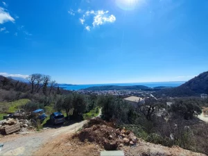 Road to the apartment house with a sea vire in sutomore, Montenegro for selling