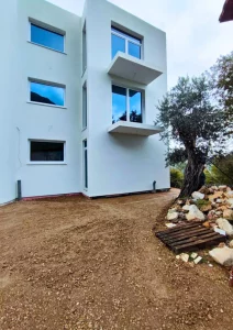 Panoramic windows and terrace in every room for sale with sea and mountain view in Sutomore, Montenegro